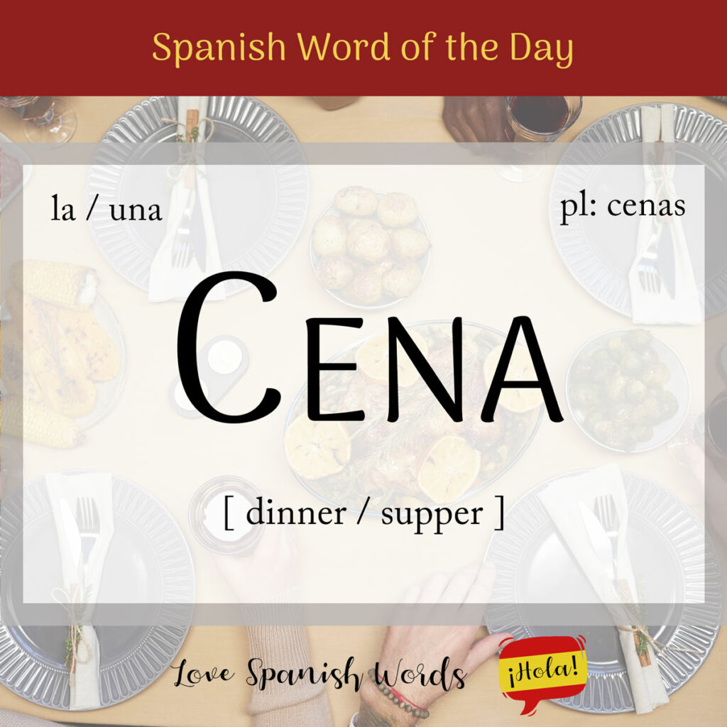 spanish word cena