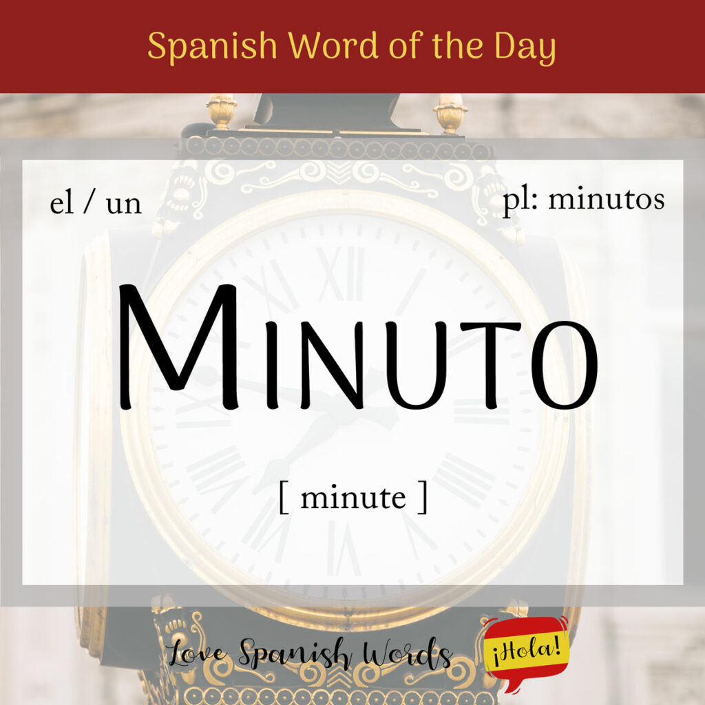 minuto spanish word