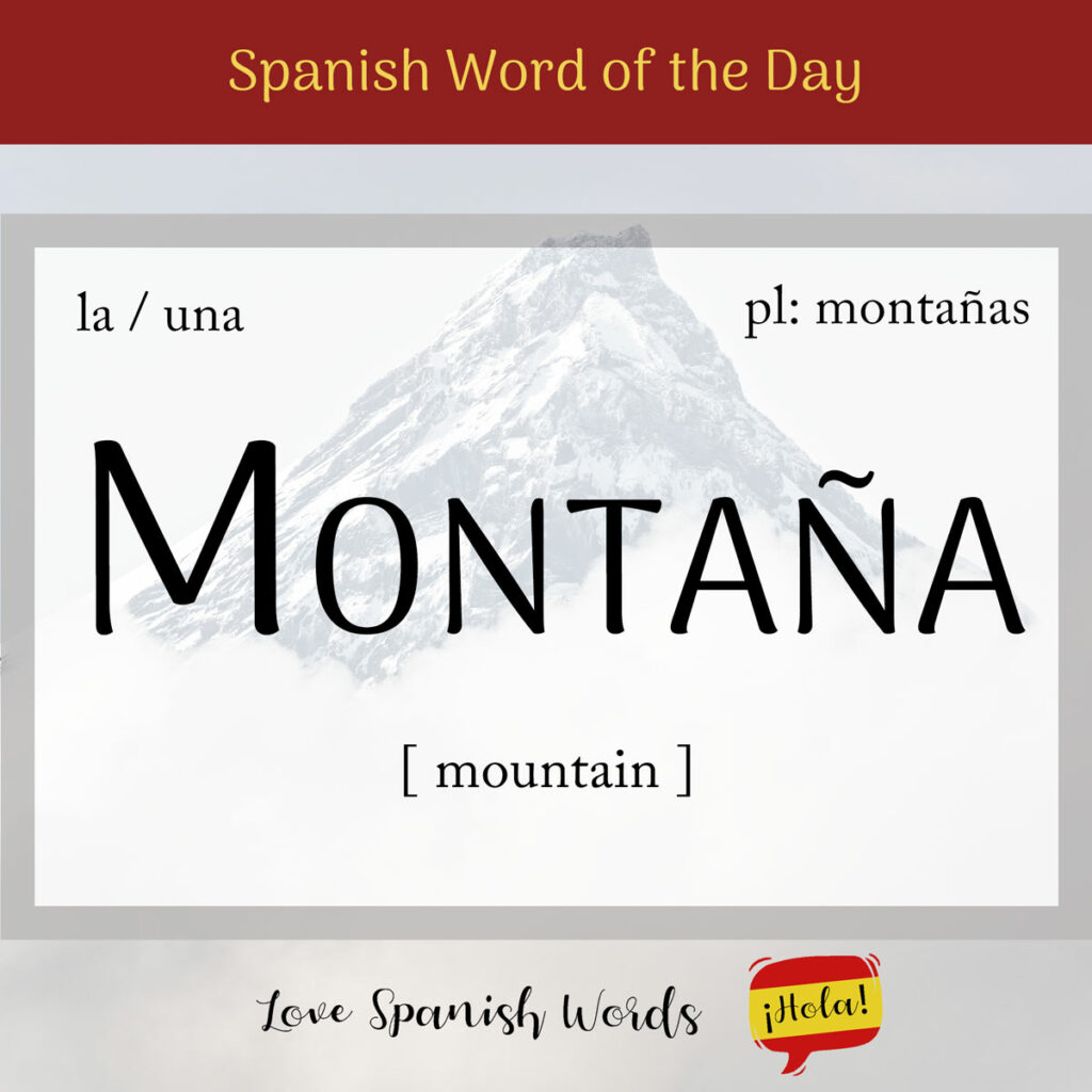 spanish word mountain