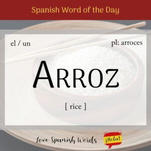 Spanish Word of the Day: Arroz (rice) - Love Spanish Words