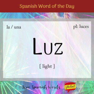 light in spanish word