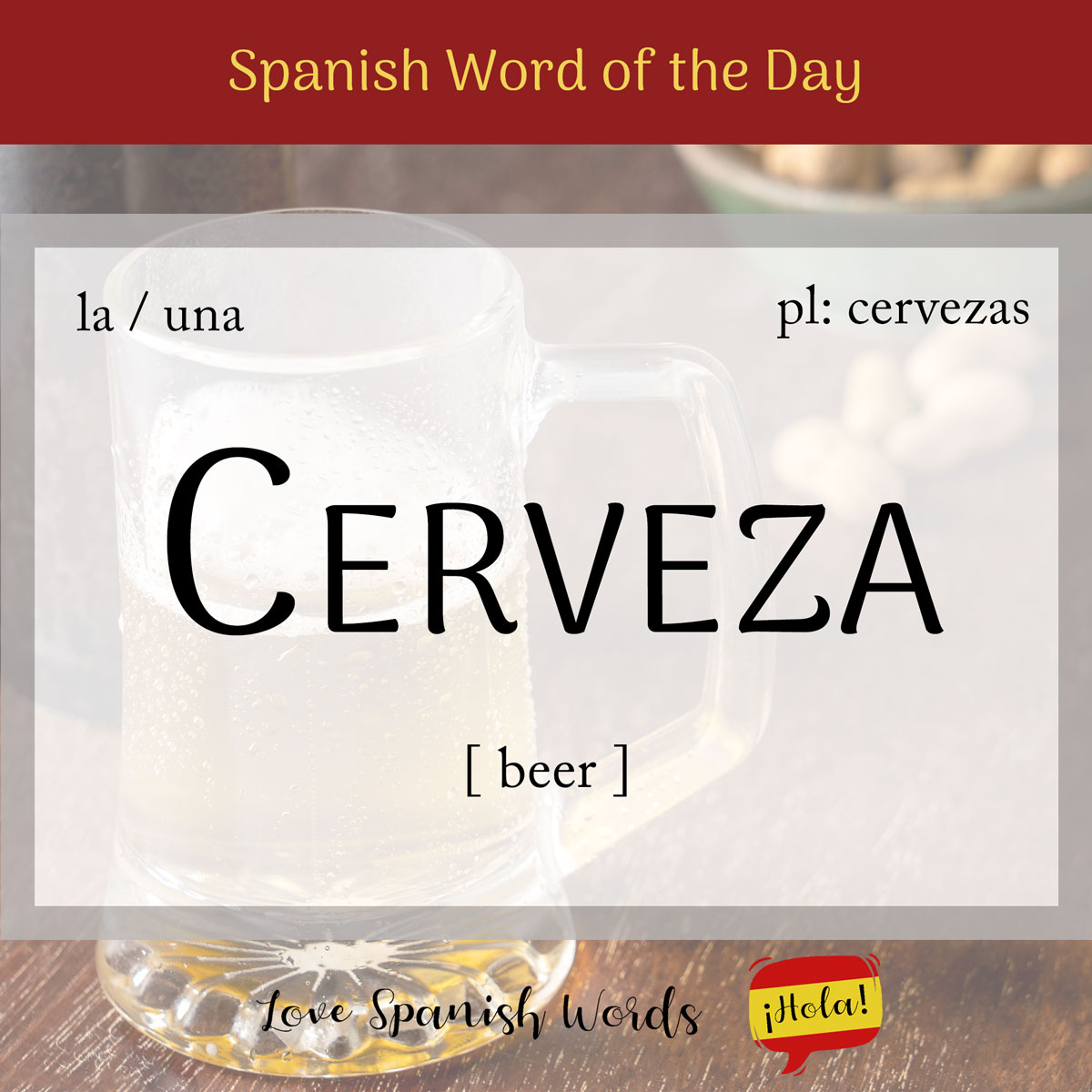 Spanish Word of the Day: Cerveza (beer) - Love Spanish Words