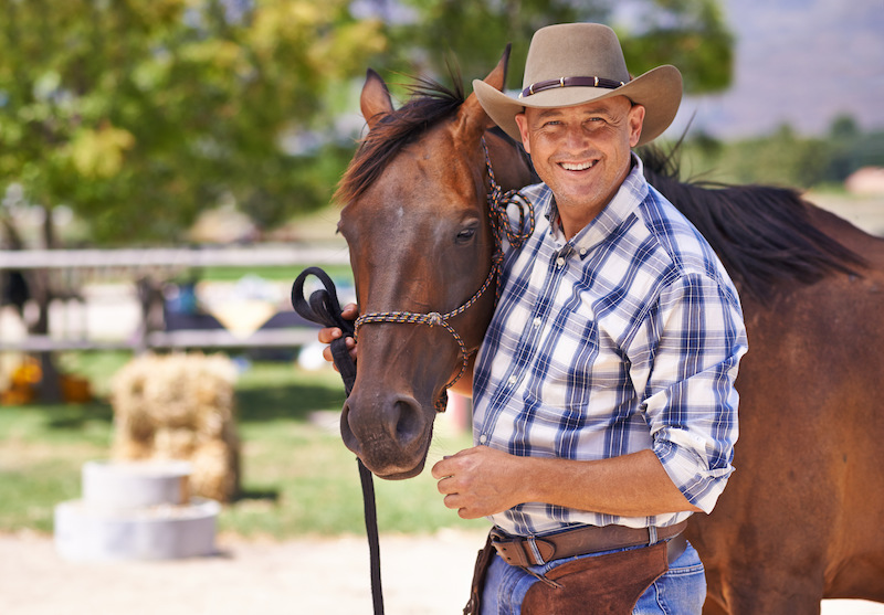 His horse is his best friend.