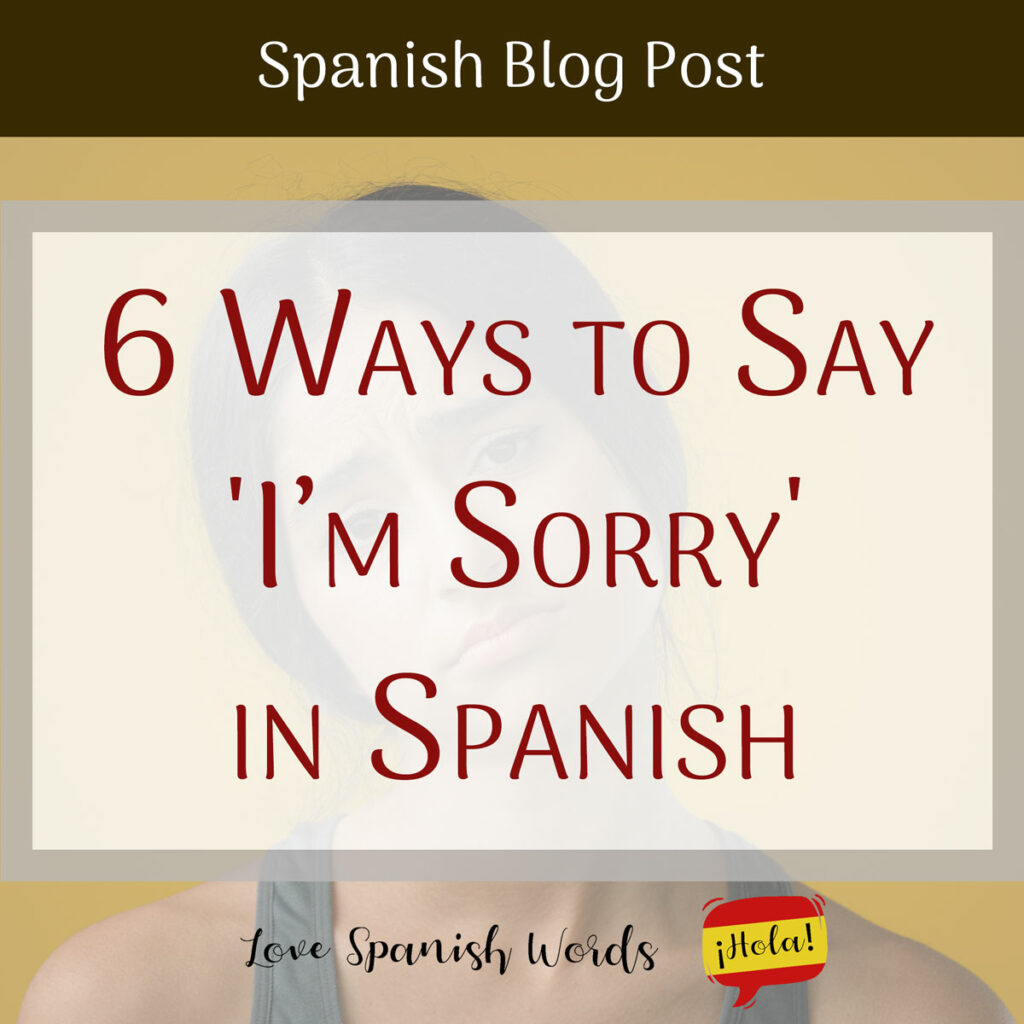how to say i'm sorry in spanish