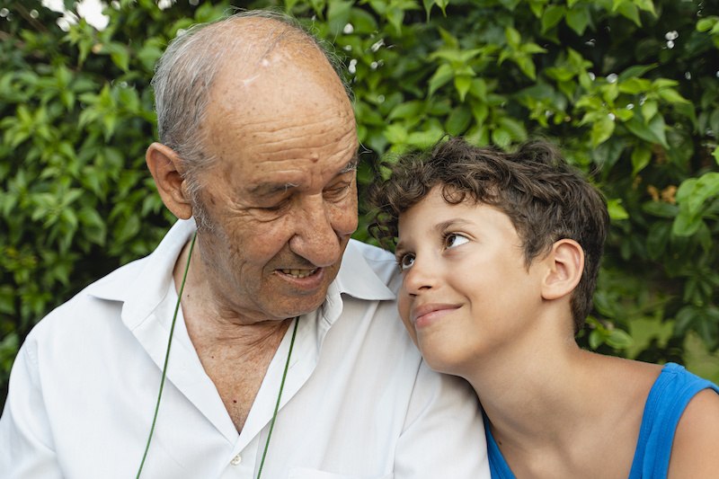 Grandfather and grandson