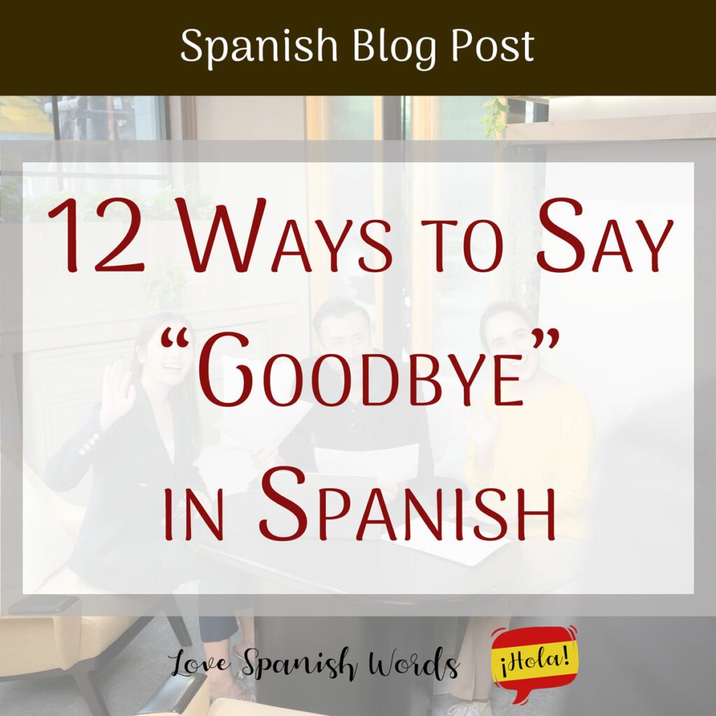 ways to say goodbye in spanish